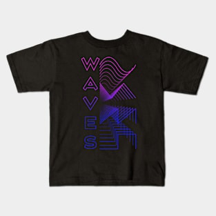 Waves Waveform Audio Digital Design Modular Gift Kids T-Shirt